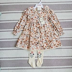 Toddler Girl Corduroy Fall Floral Dress Max Studio